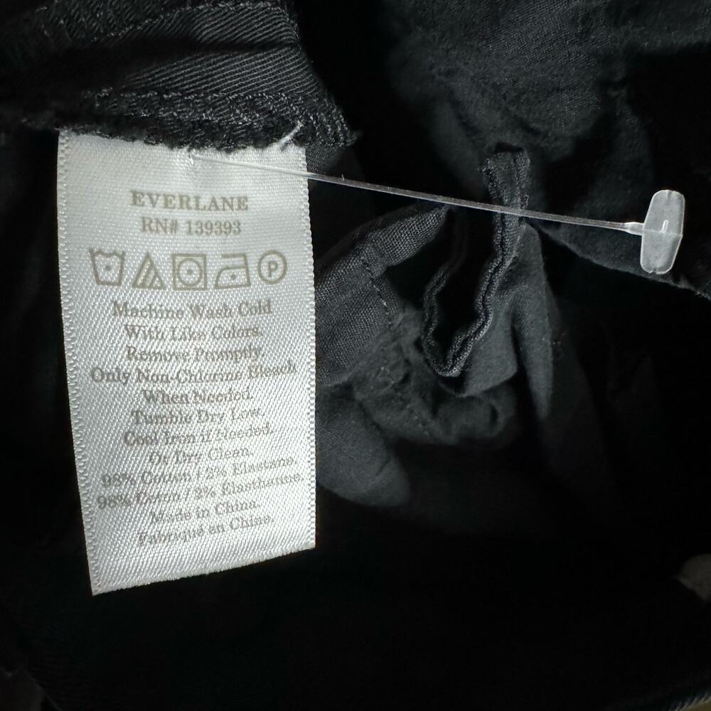 Everlane The Slouchy Chino Pant Black High Rise Cotton Casual Sz 0 Casual - Picture 9 of 9